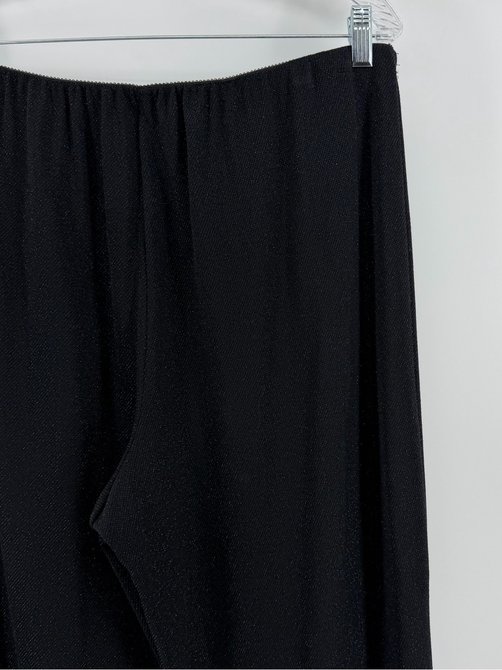 Alex Evenings Black Metallic Knit Straight Leg Pull-On Pants, Women's 1X - Picture 7 of 8